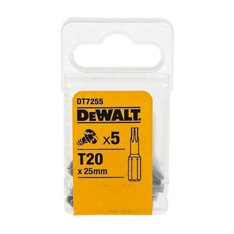 Биты DEWALT DT7255 T20 x 25mm (5 шт.) Биты DEWALT DT7255 T20 x 25mm (5 шт.)