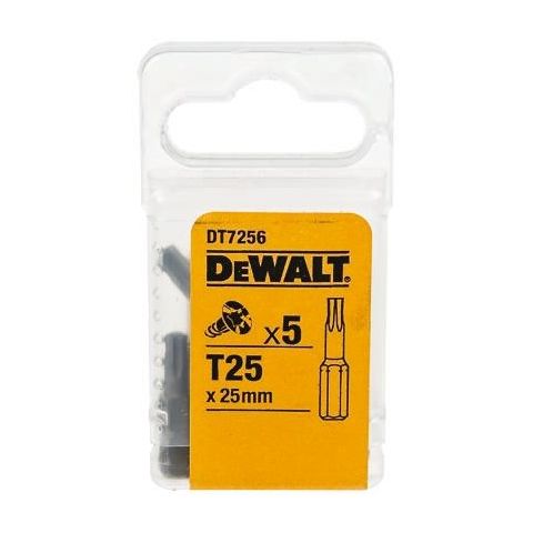 Биты DEWALT DT7256 T25 x 25mm (5 шт.) Биты DEWALT DT7256 T25 x 25mm (5 шт.)