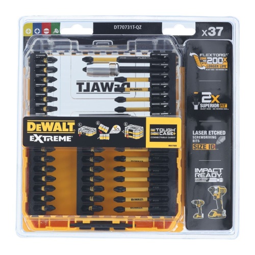 Набор бит и насадок в кейсе DEWALT DT70731T, FLEXTORQ 37 предметов фото 7