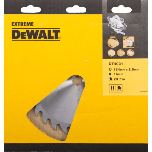 Пильный диск DEWALT EXTREME WORKSHOP DT4031, 184/16 мм. фото 2