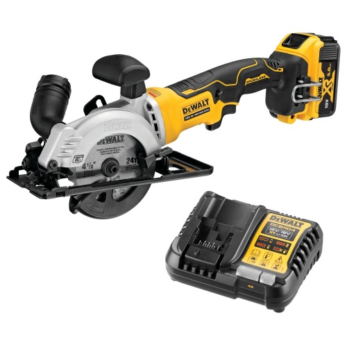 Аккумуляторная дисковая пила DEWALT DCS571P1, 18 В, 115 мм, 4500 об/мин, с АКБ 5 Ач и ЗУ (DCS571P1N-XJ) Аккумуляторная дисковая пила DEWALT DCS571P1, 18 В, 115 мм, 4500 об/мин, с АКБ 5 Ач и ЗУ (DCS571P1N-XJ)