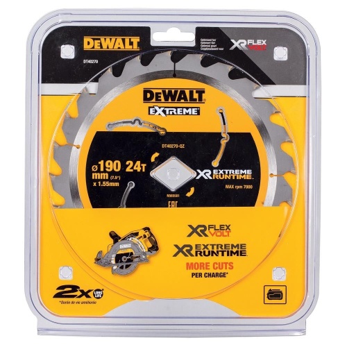 Пильный диск DEWALT XR EXTREME RUNTIME DT40270, 190x30мм, 24T фото 3