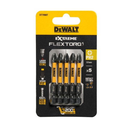 Бита DEWALT PH2, 57 мм HEX, 5 шт. (DT7998T-QZ) Бита DEWALT PH2, 57 мм HEX, 5 шт. (DT7998T-QZ)