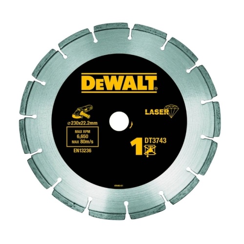 Алмазный круг сегментный универсальный DEWALT DT3743, 230 x 22.2 мм, h=8.5 Алмазный круг сегментный универсальный DEWALT DT3743, 230 x 22.2 мм, h=8.5