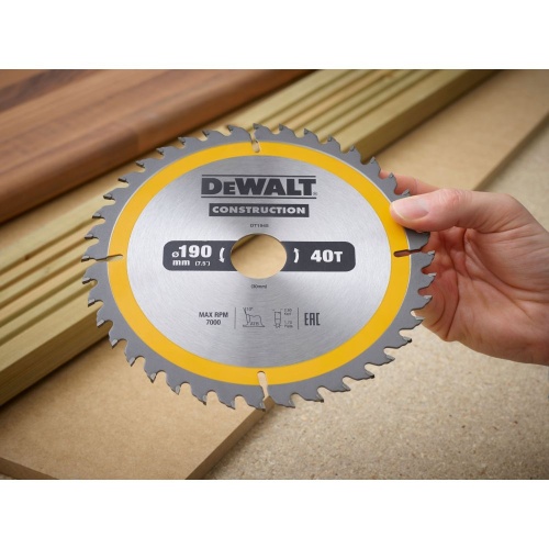 Диск пильный по дереву DEWALT CONSTRUCTION, 190х30х1.7 мм (DT1945-QZ) фото 3 Диск пильный по дереву DEWALT CONSTRUCTION, 190х30х1.7 мм (DT1945-QZ) фото 3