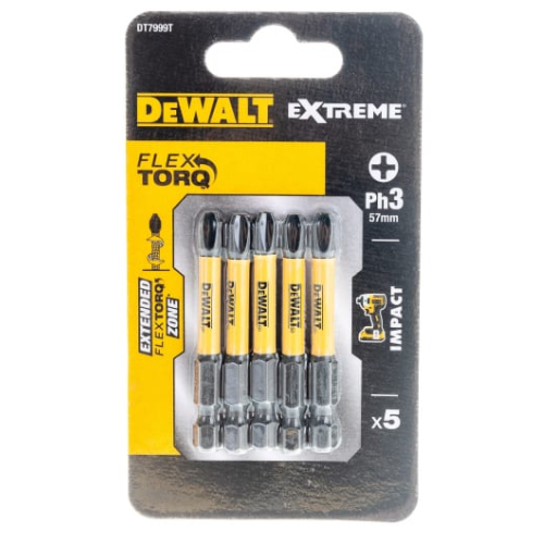 Биты ударные DEWALT IMPACT Torsion DT7999T, Ph3, 57 мм, 5 шт. фото 2