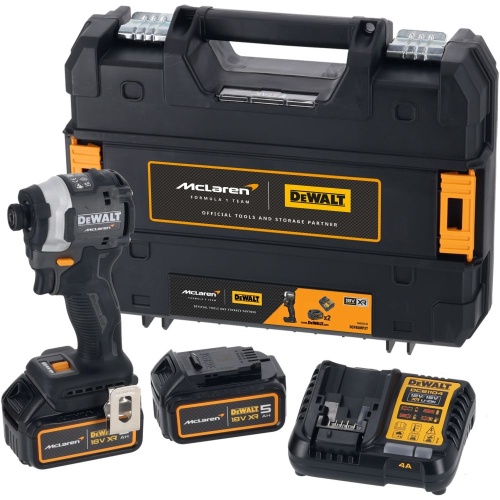 Шуруповерт DEWALT McLaren Limited Edition DCF85MP2T, 18 В, 205 Нм, 3800 уд/мин, с 2 АКБ 5 Ач и ЗУ, в кейсе TSTAK (DCF85MP2T-QW) фото 10 Шуруповерт DEWALT McLaren Limited Edition DCF85MP2T, 18 В, 205 Нм, 3800 уд/мин, с 2 АКБ 5 Ач и ЗУ, в кейсе TSTAK (DCF85MP2T-QW) фото 10