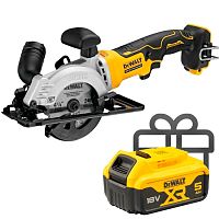 Акционный набор DEWALT-  Аккумуляторная дисковая пила DCS571N + аккумулятор DCB184 5Ач. в подарок