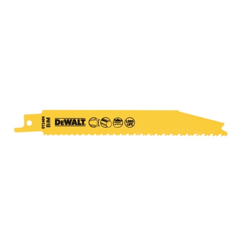 Полотно DEWALT DT2404, Progressor по металлу сабельных пил биметаллическое, BiM, 150 x 1.4-3.35 мм, S123XF, 5 шт. фото 2 Полотно DEWALT DT2404, Progressor по металлу сабельных пил биметаллическое, BiM, 150 x 1.4-3.35 мм, S123XF, 5 шт. фото 2