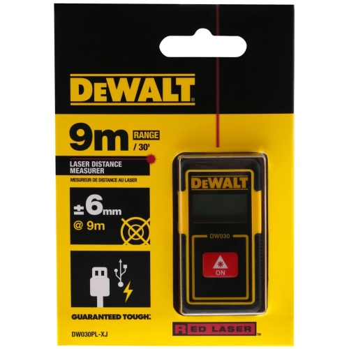 Аккумуляторный лазерный дальномер DEWALT DW030PL, 3.7 В, красный луч, 9 м, со встроенной АКБ (DW030PL-XJ) фото 8 Аккумуляторный лазерный дальномер DEWALT DW030PL, 3.7 В, красный луч, 9 м, со встроенной АКБ (DW030PL-XJ) фото 8