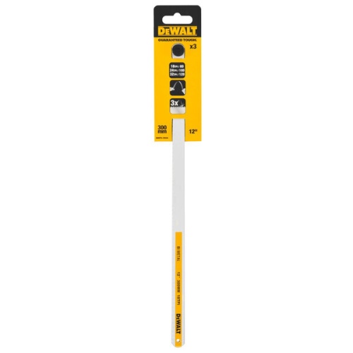 Смешанные ножовочные полотна DEWALT по металлу, 18, 24, 32 TPI, 3 шт, DWHT0-20558 фото 3