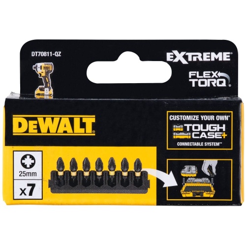 Бита DEWALT DT70811, PZ2, 25 мм, 7 шт. (DT70811-QZ) фото 3 Бита DEWALT DT70811, PZ2, 25 мм, 7 шт. (DT70811-QZ) фото 3