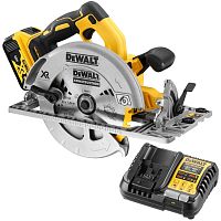 Аккумуляторная дисковая пила DEWALT DCS572P1, 18 В, 184 мм, 5500 об/мин, с АКБ 5 Ач и ЗУ (DCS572P1N-XJ)