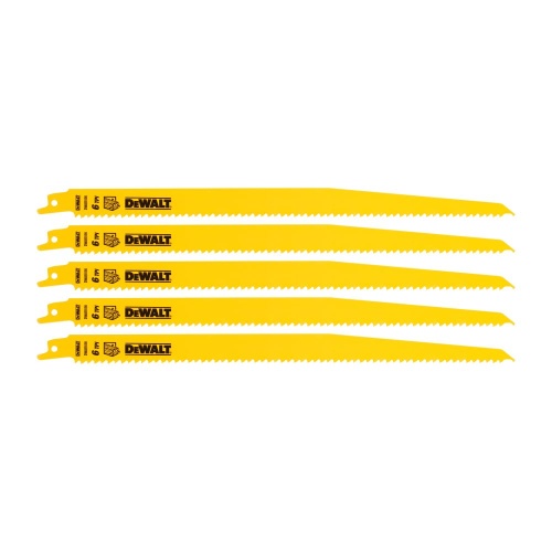 Полотно DEWALT DT2350, по дереву для сабельных пил биметаллическое, BiM, 305 x 4.2 мм, S1411DF, 5 шт. фото 2