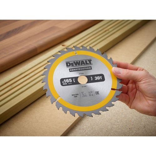 Диск пильный по дереву DEWALT CONSTRUCTION, 165х20х1.5 мм (DT1935-QZ) фото 3