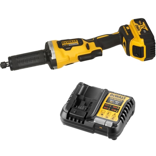 Аккумуляторная прямошлифовальная машина DEWALT DCG426P1, 18 В, 38 мм, 25000 об/мин, с АКБ 5 Ач и ЗУ (DCG426P1N-XJ) Аккумуляторная прямошлифовальная машина DEWALT DCG426P1, 18 В, 38 мм, 25000 об/мин, с АКБ 5 Ач и ЗУ (DCG426P1N-XJ)