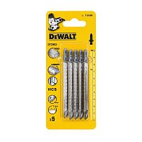 Пилка для лобзика по дереву из высокоуглеродистой стали DEWALT DT2053, HCS, 100 x 73 x 2.5 x 40 мм, T101BR, 5 шт.