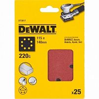 Шлифлисты перфорированные DEWALT DT3017, 115 x 140 мм, 220G, 25 шт.