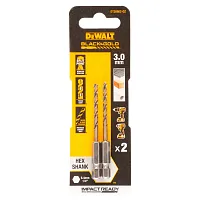 Сверло по металлу DEWALT EXTREME IMPACT Black&Gold 3х72мм 2шт. DT20602-QZ