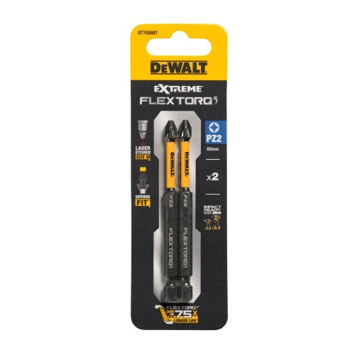 Бита DEWALT PZ2, 85 мм, HEX, 2 шт. (DT70566T-QZ) Бита DEWALT PZ2, 85 мм, HEX, 2 шт. (DT70566T-QZ)