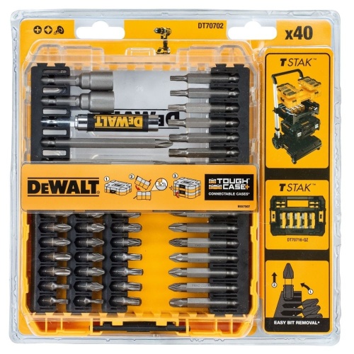 Набор бит и насадок (40 шт.) DEWALT DT70702 Набор бит и насадок (40 шт.) DEWALT DT70702