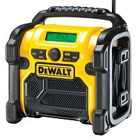 Аккумуляторный радиоприемник DEWALT, 12/18 В, с возможностью работы от сети, без АКБ и ЗУ (DCR020-QW)
