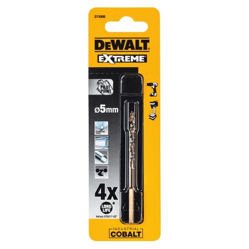 Сверло DEWALT DT4906, по металлу COBALT 5%, 5 x 86 x 46 мм Сверло DEWALT DT4906, по металлу COBALT 5%, 5 x 86 x 46 мм