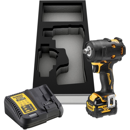 Аккумуляторный гайковерт DEWALT DCF903P1G, 12 В, 340 Нм, 3250 уд/мин, с АКБ 5 Ач и ЗУ, в чехле Аккумуляторный гайковерт DEWALT DCF903P1G, 12 В, 340 Нм, 3250 уд/мин, с АКБ 5 Ач и ЗУ, в чехле