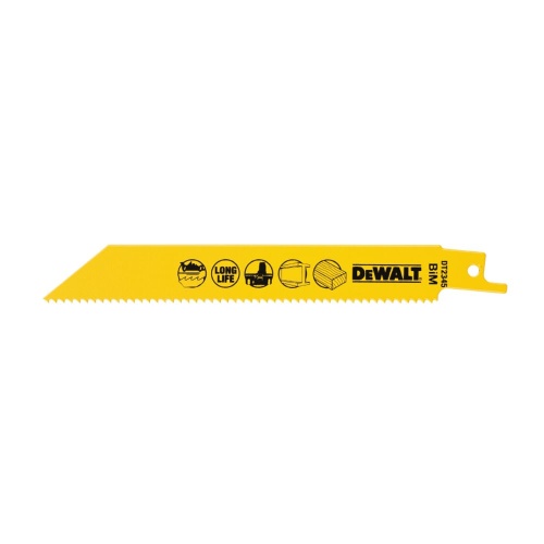 Полотно DEWALT DT2345, универсальное для сабельных пил биметаллическое 152 x 2.5 мм, S922HF, 5 шт. фото 2
