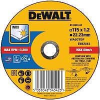 Круг отрезной по металлу EXTREME 115x22.2x1.2 мм Inox DEWALT DT43903