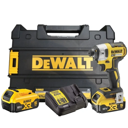 Аккумуляторный винтоверт DEWALT DCF887P2, 18В, 205 Нм, с 2 АКБ 5 Ач и ЗУ, в кейсе (DCF887P2-QW)