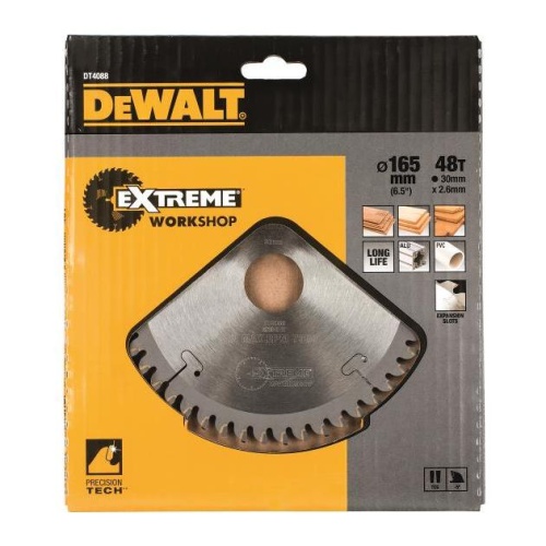 Пильный диск DEWALT DT4088 Extreme ø165mm 48T Пильный диск DEWALT DT4088 Extreme ø165mm 48T
