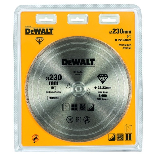 Алмазный круг сплошной по керамике DEWALT DT40207, 230 x 22.2 Алмазный круг сплошной по керамике DEWALT DT40207, 230 x 22.2