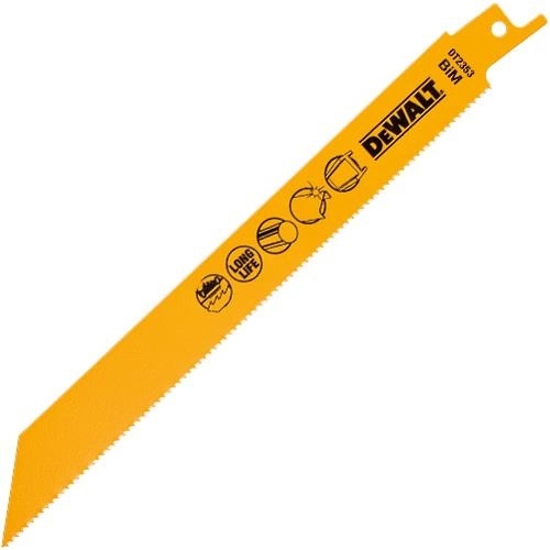 Полотно по металлу для сабельных пил биметаллическое DEWALT DT2353, BiM, 203 x 1.8 мм, 5 шт. фото 2 Полотно по металлу для сабельных пил биметаллическое DEWALT DT2353, BiM, 203 x 1.8 мм, 5 шт. фото 2