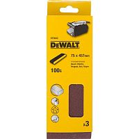 Лента шлифовальная DEWALT DT3643-QZ P100 75х457 мм 3 штуки