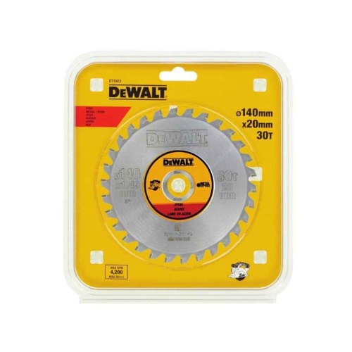 Пильный диск DEWALT METAL CUTTING DT1923, 140/20 Пильный диск DEWALT METAL CUTTING DT1923, 140/20