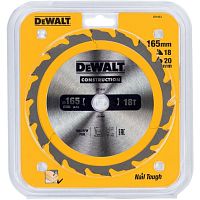 Диск пильный по дереву DEWALT CONSTRUCTION, 165х20х1.5 мм (DT1933-QZ)