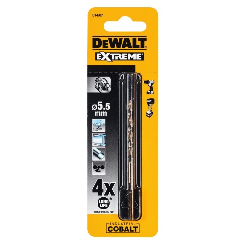 Сверло DEWALT DT4907, по металлу COBALT 5%, 5.5 x 93 x 52 мм Сверло DEWALT DT4907, по металлу COBALT 5%, 5.5 x 93 x 52 мм