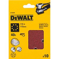 Шлифлисты перфорированные DEWALT DT3020, 115 x 115 мм, 40G, 10 шт.