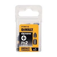 Биты ударные DEWALT IMPACT DT7994T, Torsion Ph2, 25 мм, 5 шт.