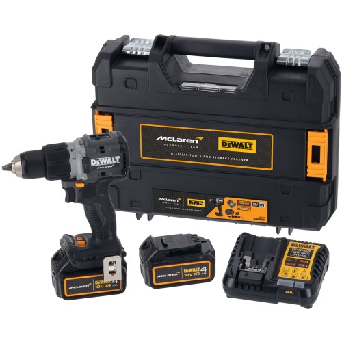 Ударная дрель-шуруповерт DEWALT McLaren Limited Edition DCD85MM2T, 18 В, 2000 об/мин, с 2 АКБ 4 Ач и ЗУ, в кейсе TSTAK фото 9