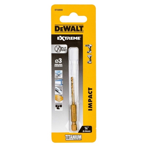 Сверло DEWALT DT50000 по металлу Impact TITANIUM Drill Bit 3 мм фото 2