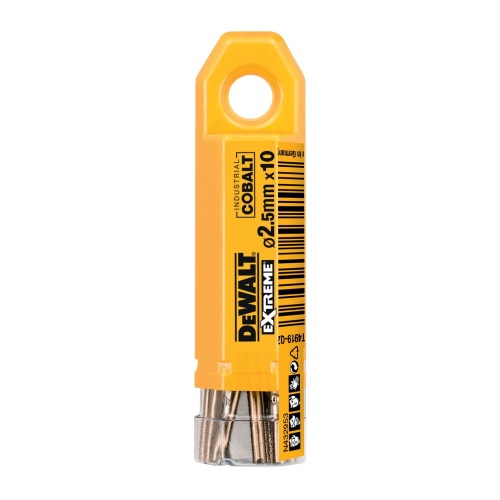 Сверло DEWALT DT4919, по металлу COBALT 5%, 2.5 x 57 x 30 мм, 10 шт.