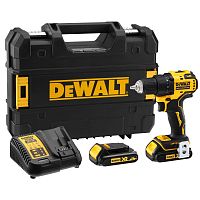 Аккумуляторная дрель-шуруповерт DEWALT DCD708S2T, 18 В, 1650 об/мин, с 2 АКБ 1.5 Ач и ЗУ, в кейсе TSTAK (DCD708S2T-QW)