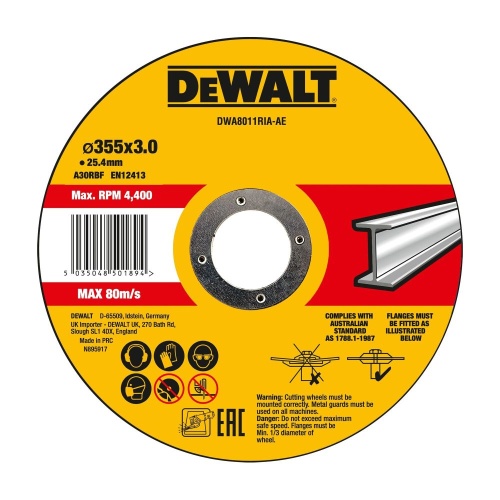 Диск отрезной DEWALT 355х25.4х3 мм (DWA8011RIA-AE) фото 2