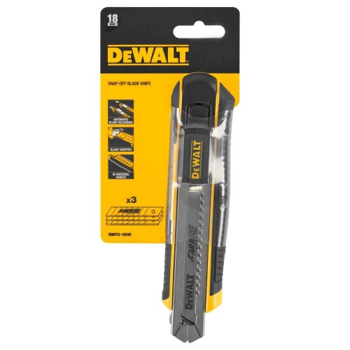 Нож DEWALT DWHT0-10249, с выдвижным сегментированным лезвием фото 9