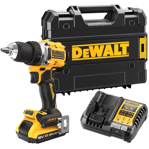 Аккумуляторная дрель-шуруповерт DEWALT DCD800D1T, 18 В, 2000 об/мин, с АКБ 2 Ач и ЗУ, в кейсе TSTAK (DCD800D1NT-XJ) Аккумуляторная дрель-шуруповерт DEWALT DCD800D1T, 18 В, 2000 об/мин, с АКБ 2 Ач и ЗУ, в кейсе TSTAK (DCD800D1NT-XJ)