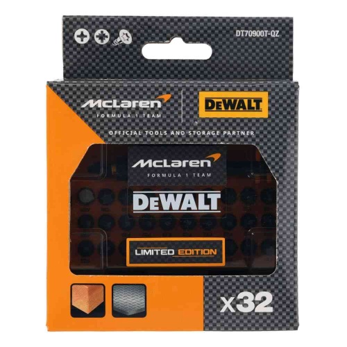 Набор бит DEWALT McLaren Limited Edition DT70900T, PH/PZ/Torx, 25 мм, 32 шт., в кейсе (DT70900T-QZ) фото 6