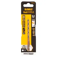 Сверло по металлу DEWALT EXTREME IMPACT Black&Gold 5.5х98мм DT20607-QZ