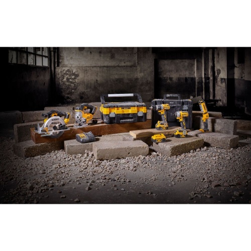 Аккумуляторный набор DEWALT DCK551P3T, 18 В: дрель + шуруповерт + пила + лобзик + фонарь, с 3 АКБ 5 Ач и ЗУ, в 2 кейсах TSTAK (DCK551P3T-QW) фото 8 Аккумуляторный набор DEWALT DCK551P3T, 18 В: дрель + шуруповерт + пила + лобзик + фонарь, с 3 АКБ 5 Ач и ЗУ, в 2 кейсах TSTAK (DCK551P3T-QW) фото 8